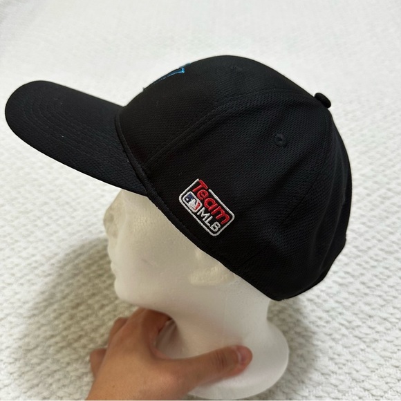 Miami Marlins Baseball Cap Team MLB Black Adjustable Hook Loop Men’s One Size - Picture 4 of 8